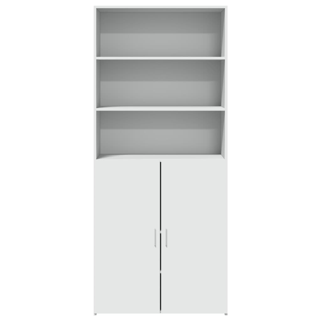 Buffet haut blanc 80x42,5x185 cm bois d'ingénierie - XIOS