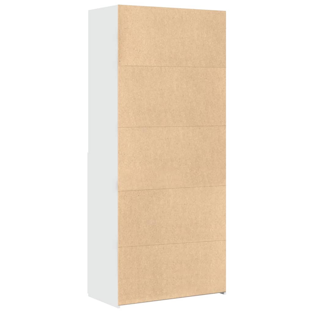 Buffet haut blanc 80x42,5x185 cm bois d'ingénierie - XIOS