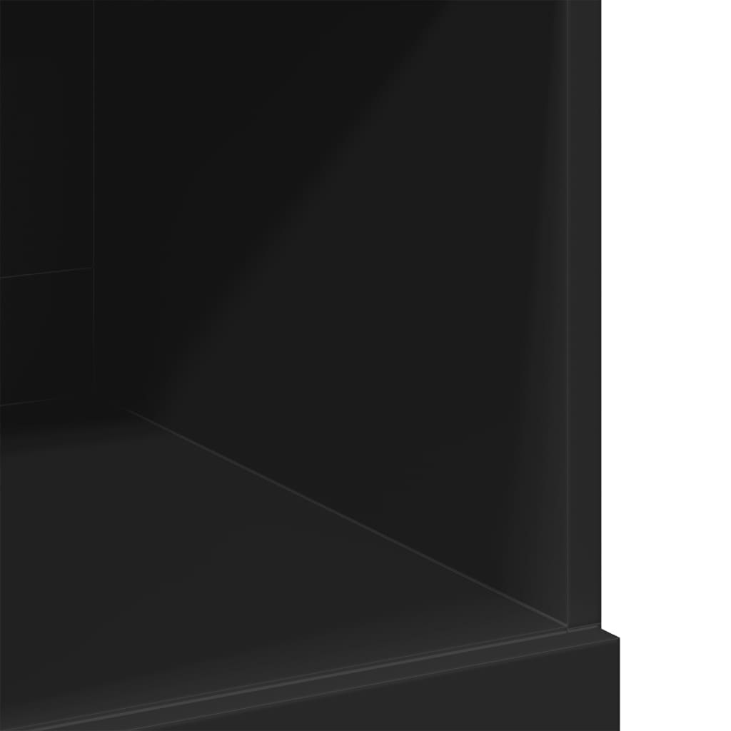 Buffet haut noir 80x42,5x124 cm bois d'ingénierie - XIOS