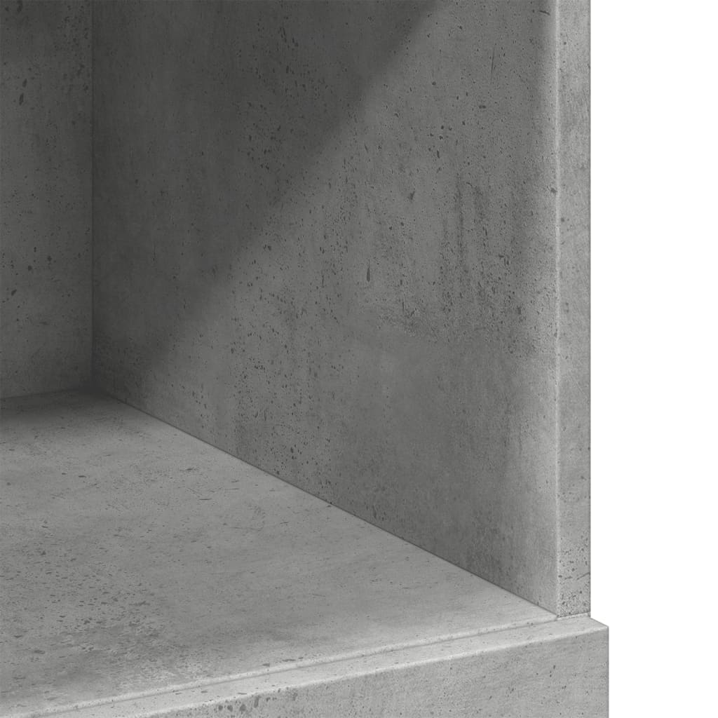 Buffet haut gris béton 80x42,5x124 cm bois d'ingénierie - XIOS