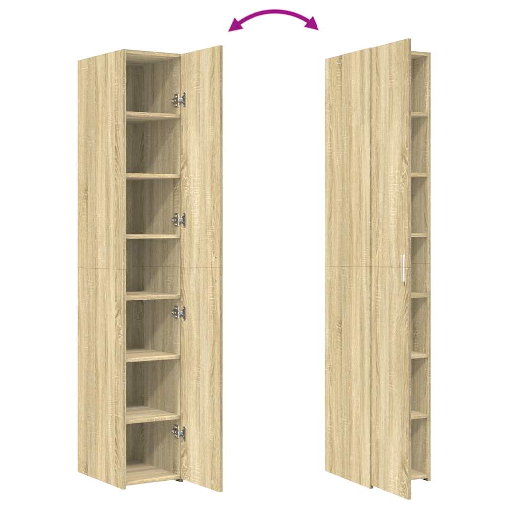 Buffet haut chêne sonoma 30x42,5x185 cm bois d'ingénierie - XIOS