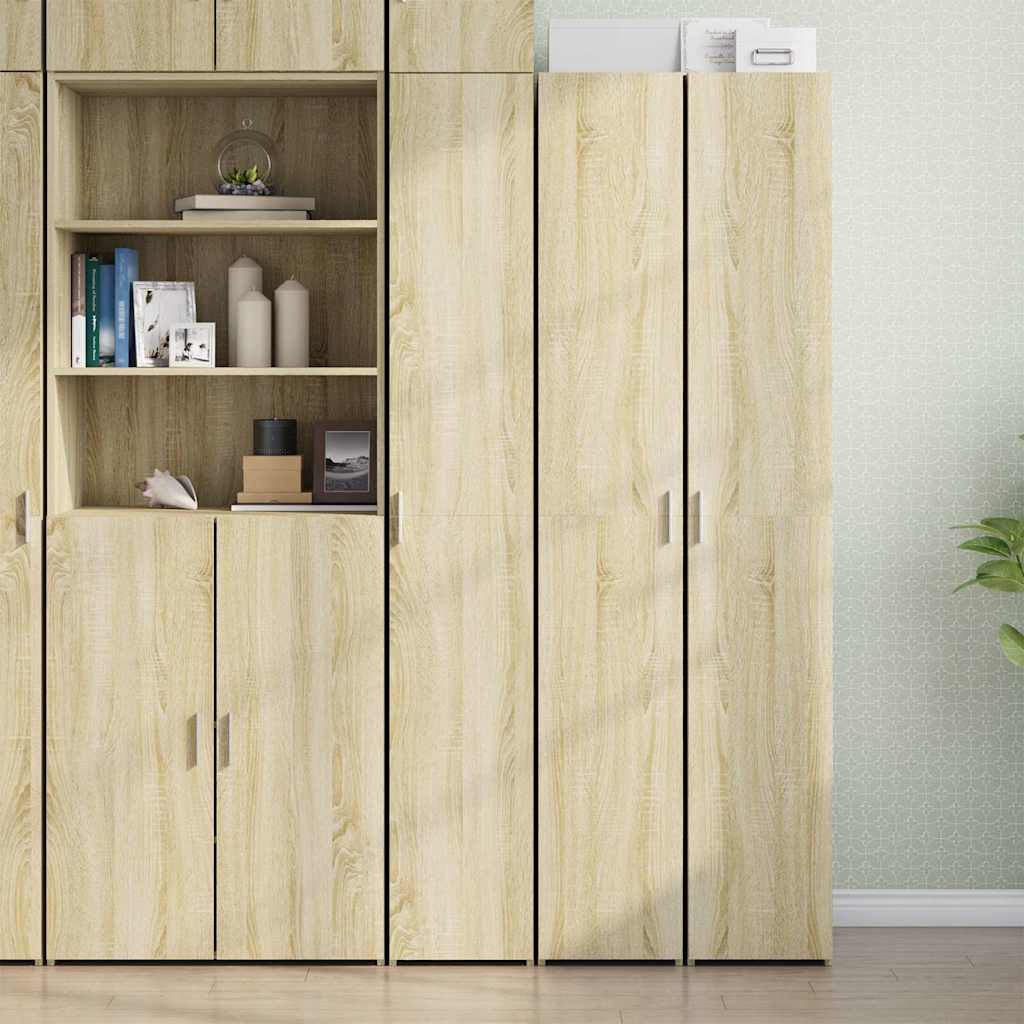 Buffet haut chêne sonoma 30x42,5x185 cm bois d'ingénierie - XIOS