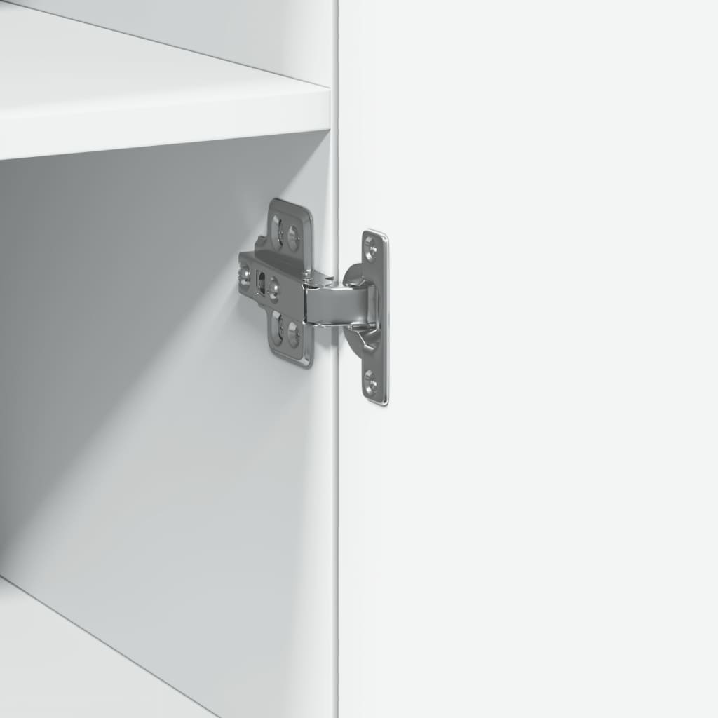 Buffet haut blanc 45x42,5x185 cm bois d'ingénierie - XIOS