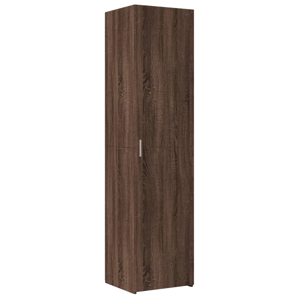 Buffet haut chêne marron 45x42,5x185 cm bois d'ingénierie - XIOS