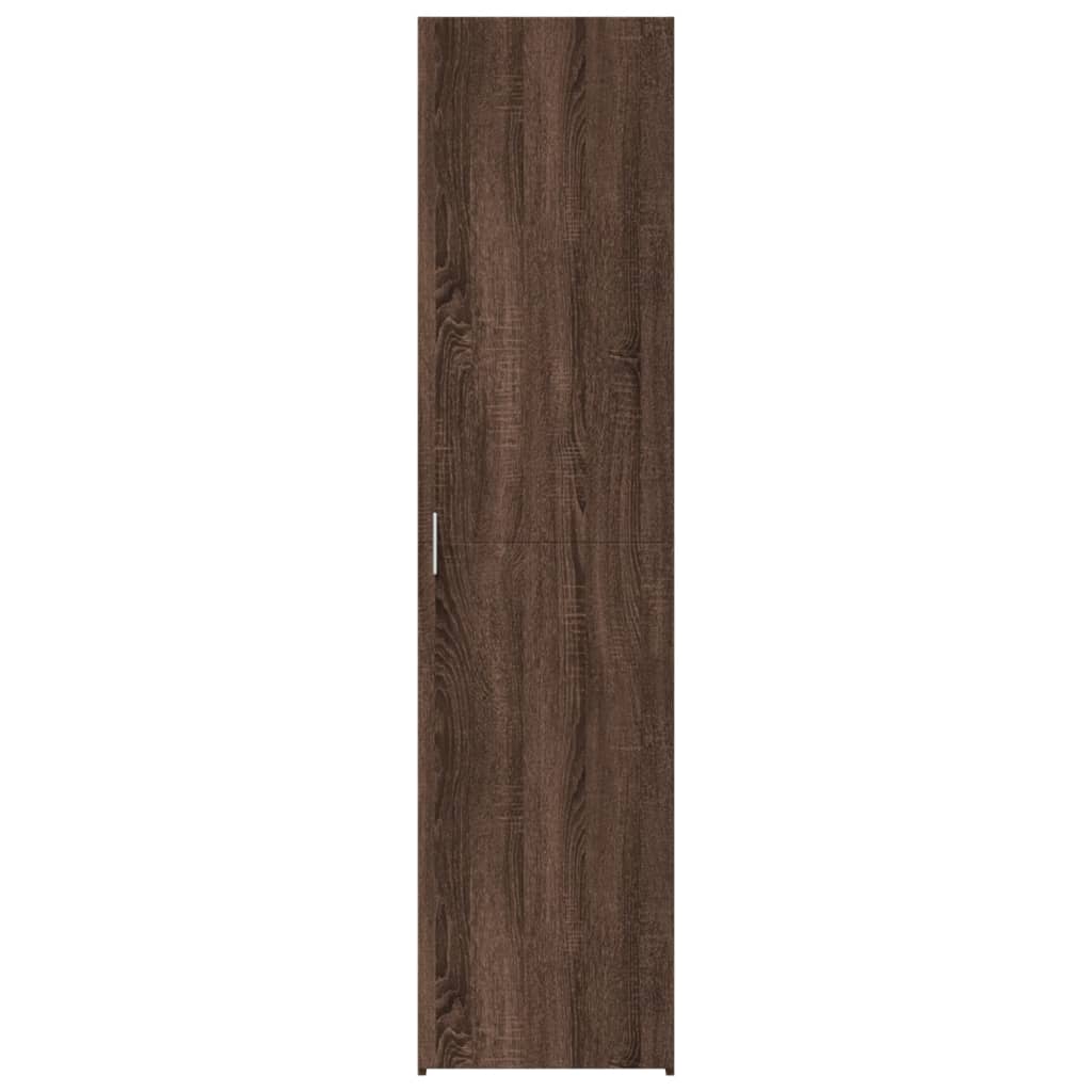 Buffet haut chêne marron 45x42,5x185 cm bois d'ingénierie - XIOS