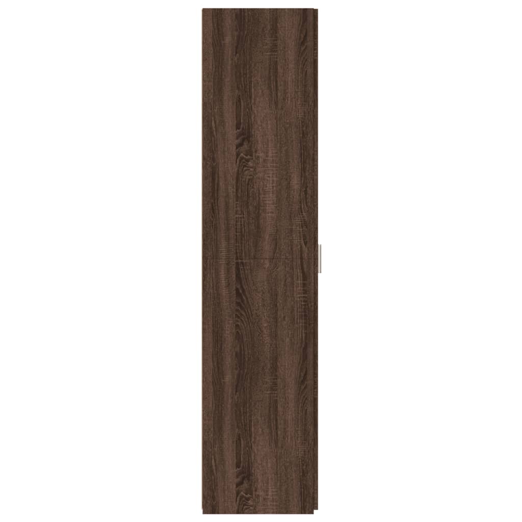 Buffet haut chêne marron 45x42,5x185 cm bois d'ingénierie - XIOS