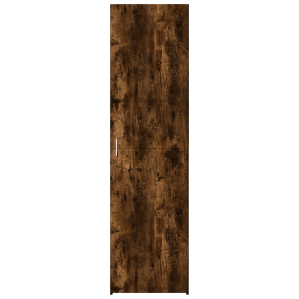 Buffet haut chêne fumé 50x42,5x185 cm bois d'ingénierie