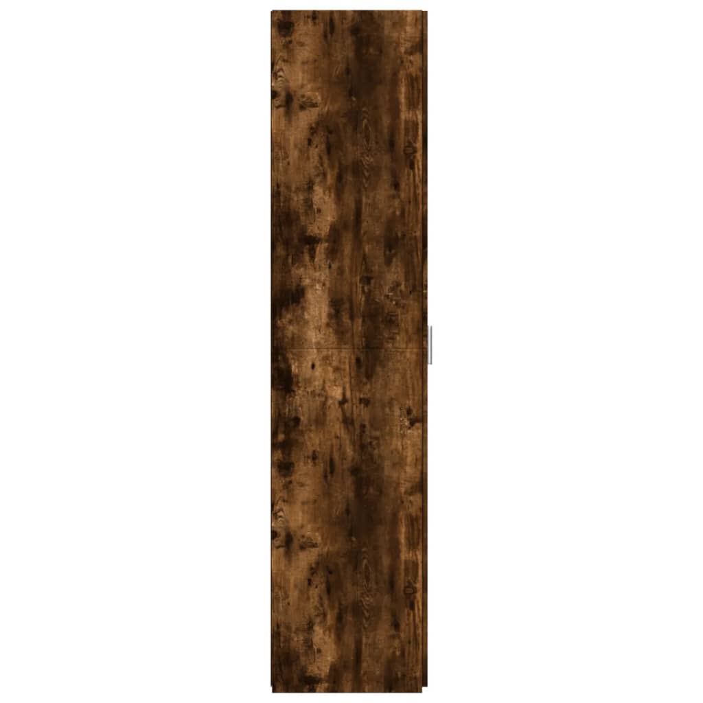 Buffet haut chêne fumé 50x42,5x185 cm bois d'ingénierie