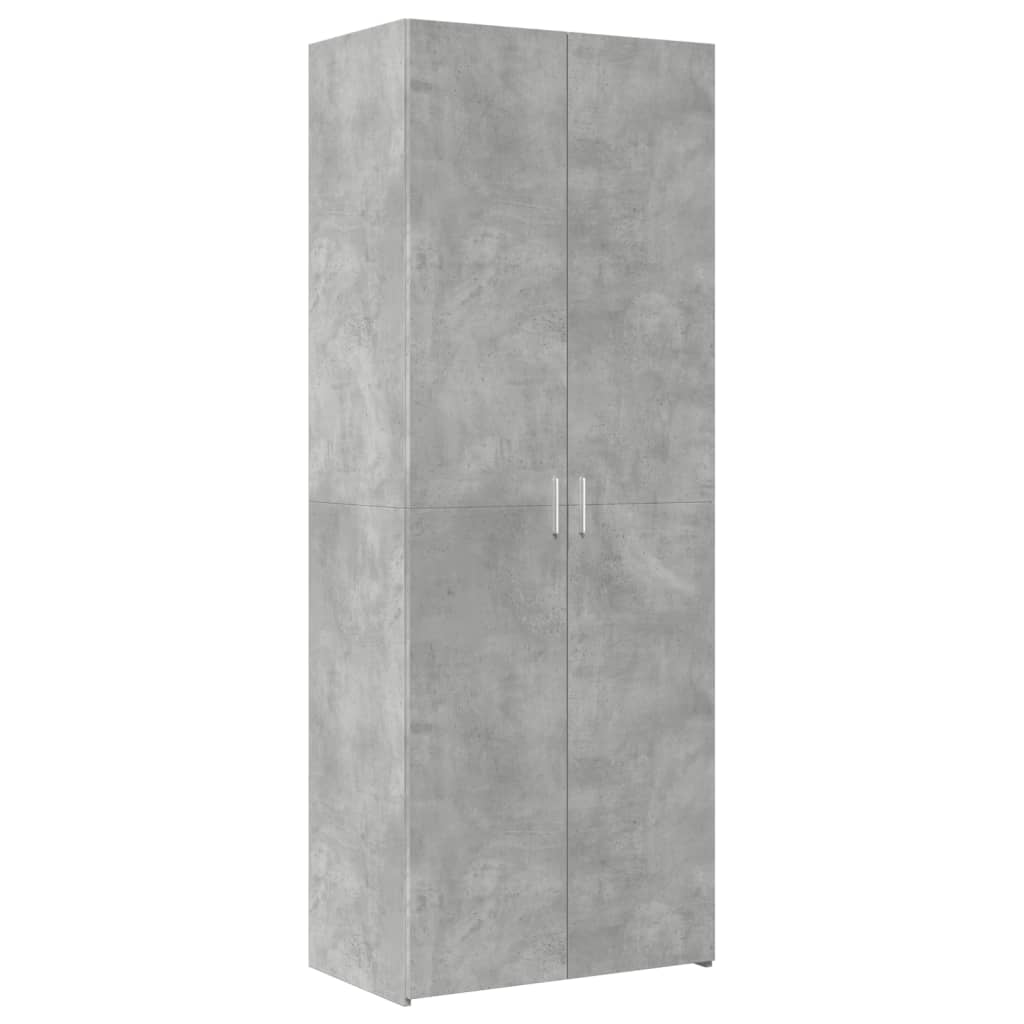 Buffet haut gris béton 70x42,5x185 cm bois d'ingénierie - XIOS