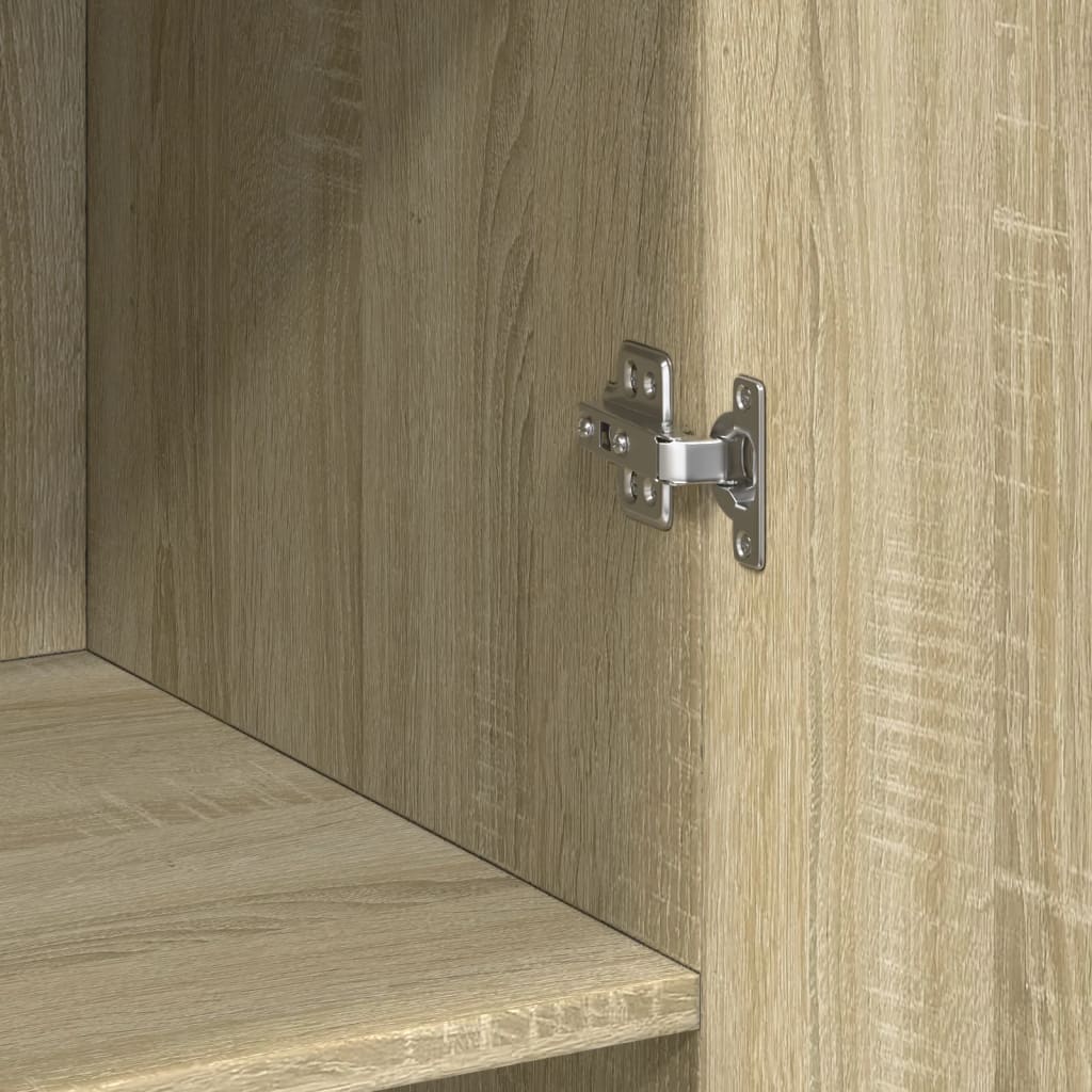 Buffet haut chêne sonoma 70x42,5x185 cm bois d'ingénierie