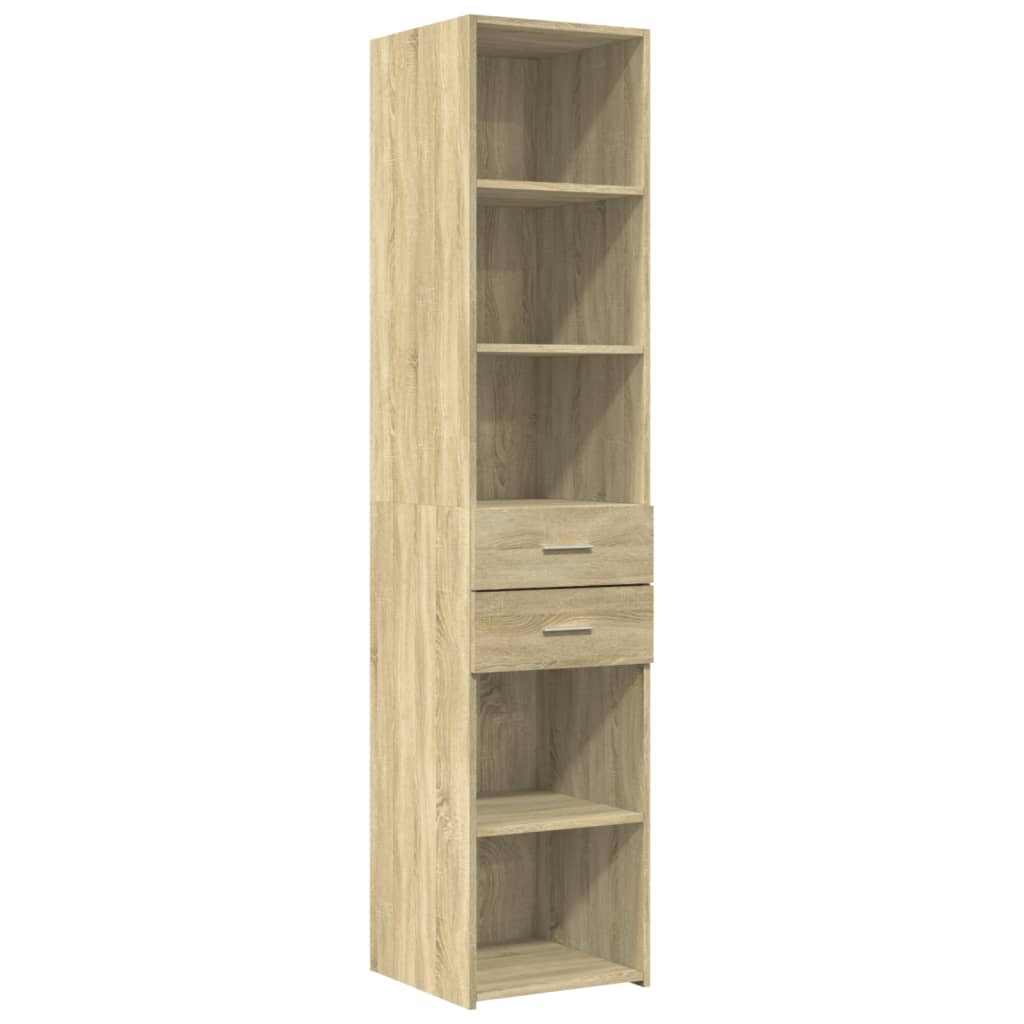 Buffet haut chêne sonoma 40x42,5x185 cm bois d'ingénierie - XIOS