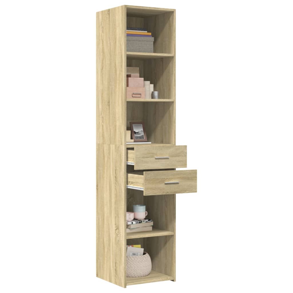 Buffet haut chêne sonoma 40x42,5x185 cm bois d'ingénierie - XIOS