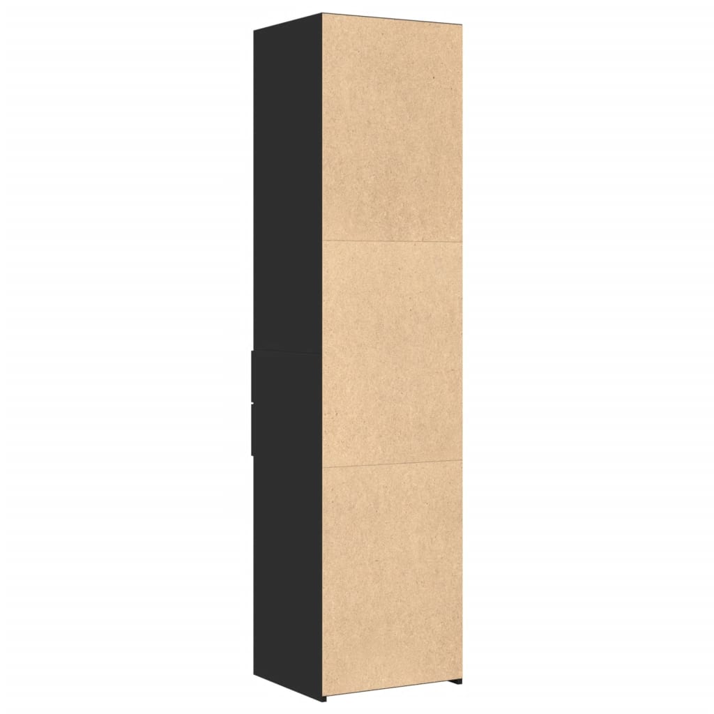 Buffet haut noir 45x42,5x185 cm bois d'ingénierie - XIOS