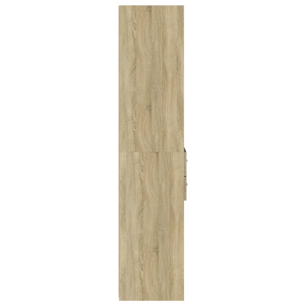 Buffet haut chêne sonoma 45x42,5x185 cm bois d'ingénierie - XIOS