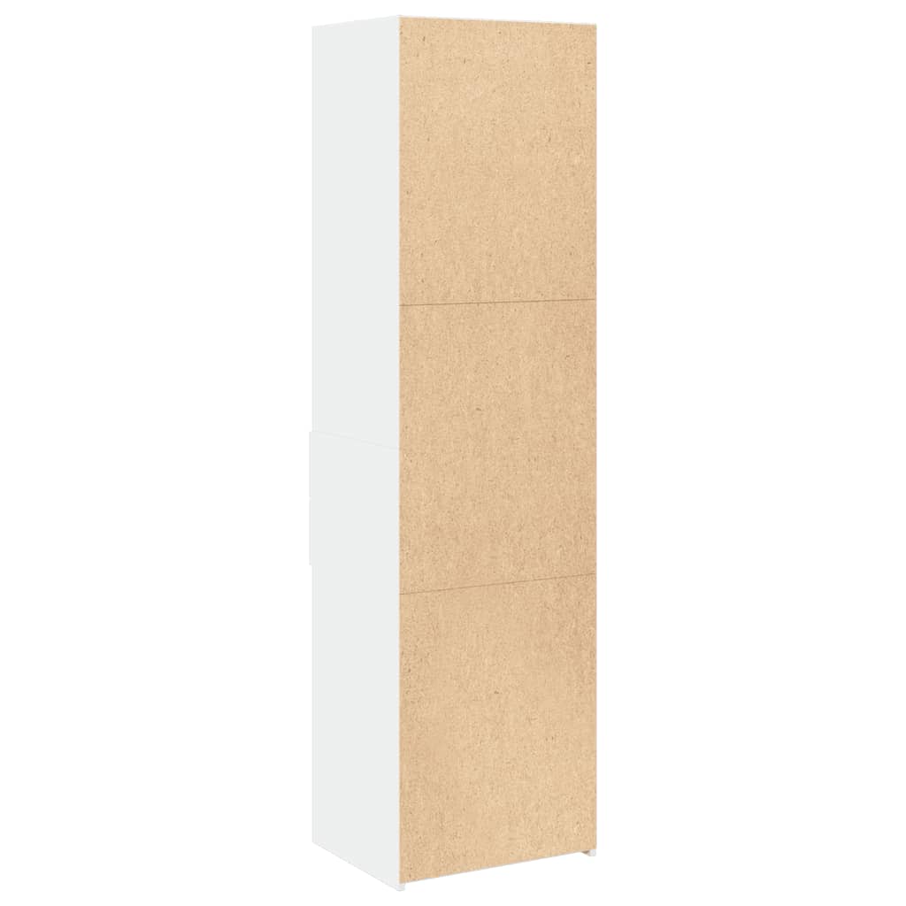 Buffet haut blanc 50x42,5x185 cm bois d'ingénierie