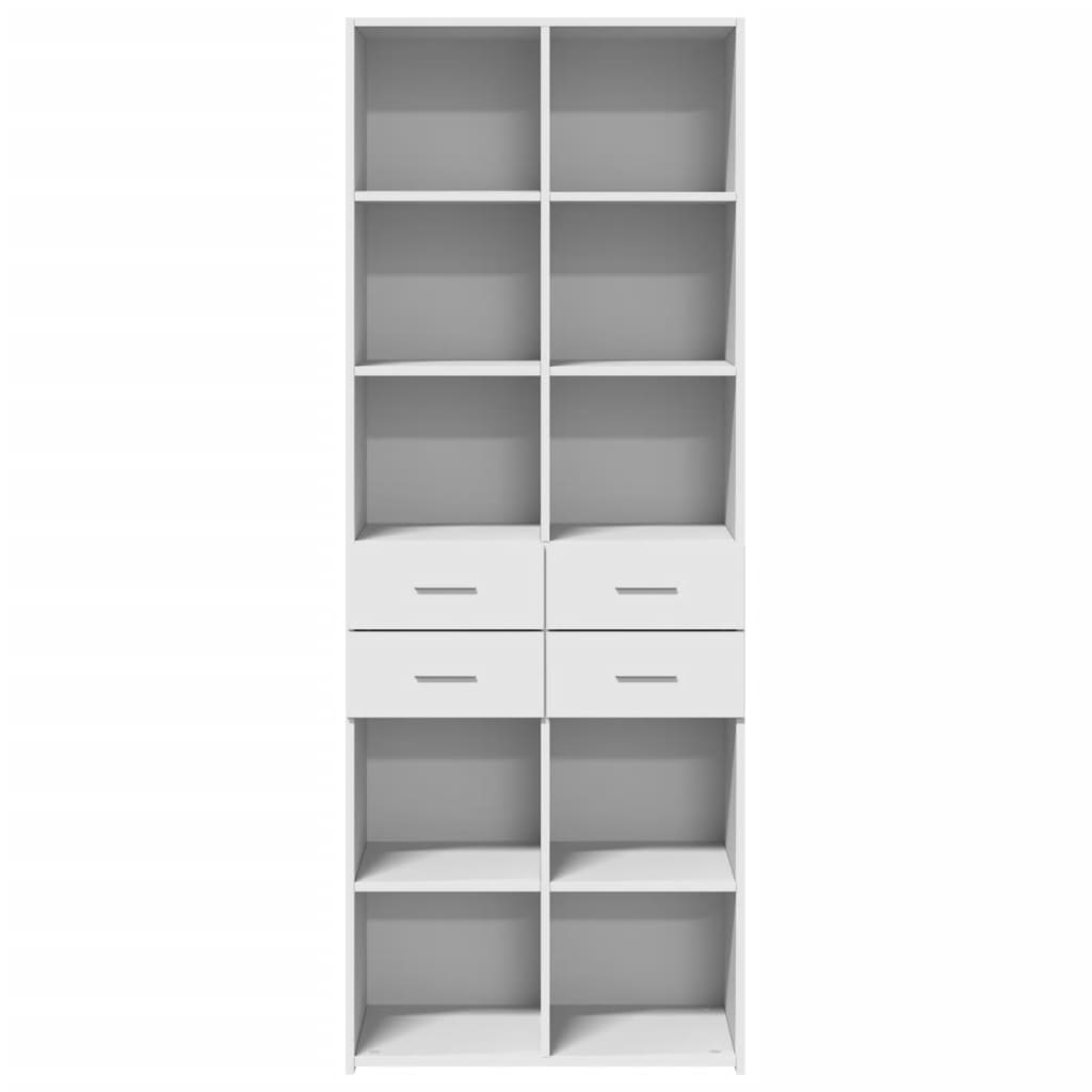 Buffet haut blanc 70x42,5x185 cm bois d'ingénierie - XIOS