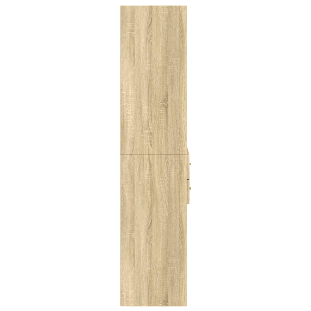 Buffet haut chêne sonoma 70x42,5x185 cm bois d'ingénierie - XIOS