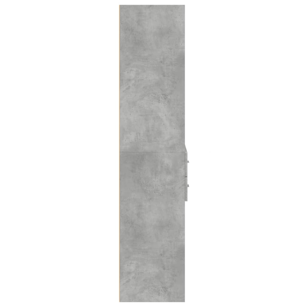 Buffet haut gris béton 70x42,5x185 cm bois d'ingénierie - XIOS