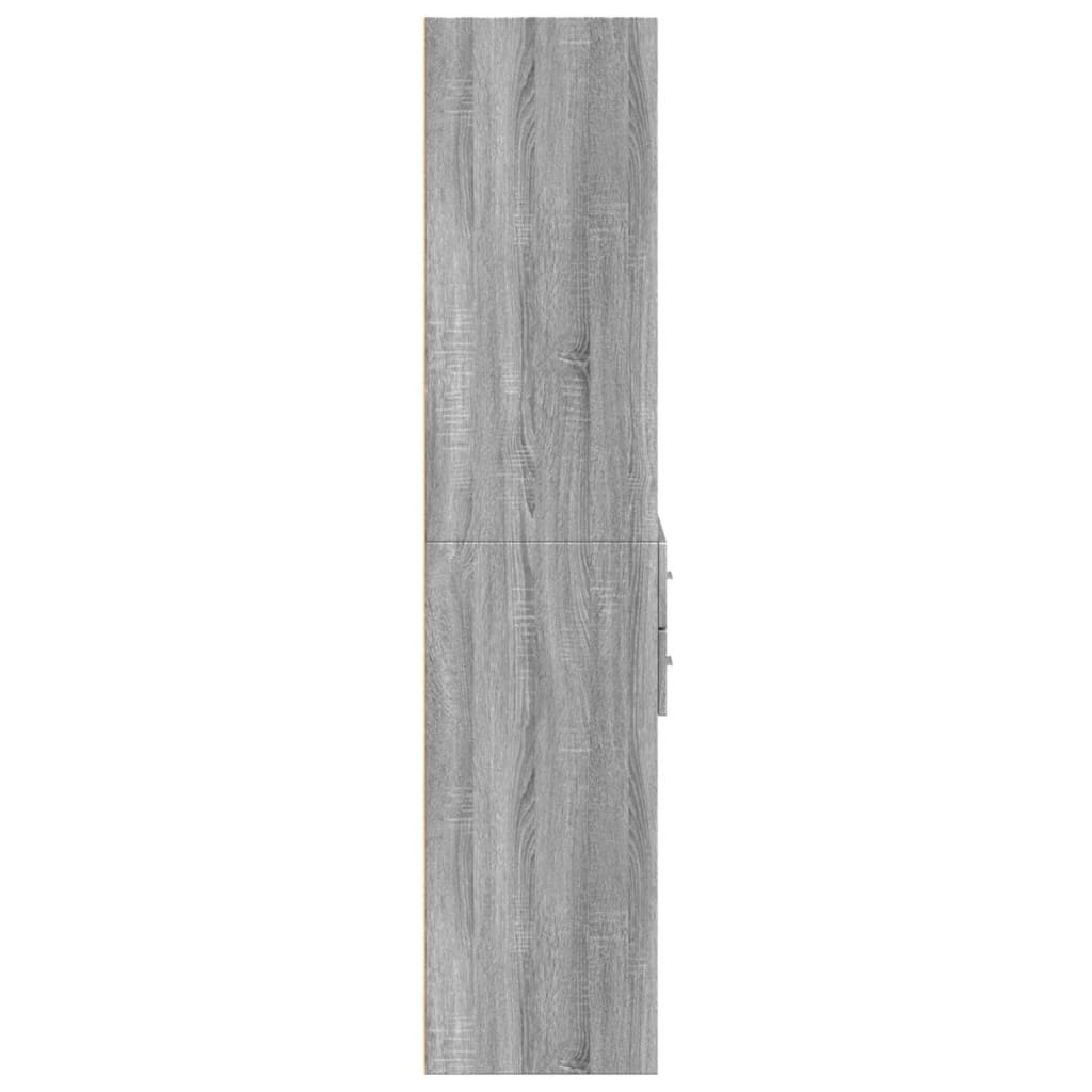 Buffet haut sonoma gris 70x42,5x185 cm bois d'ingénierie - XIOS