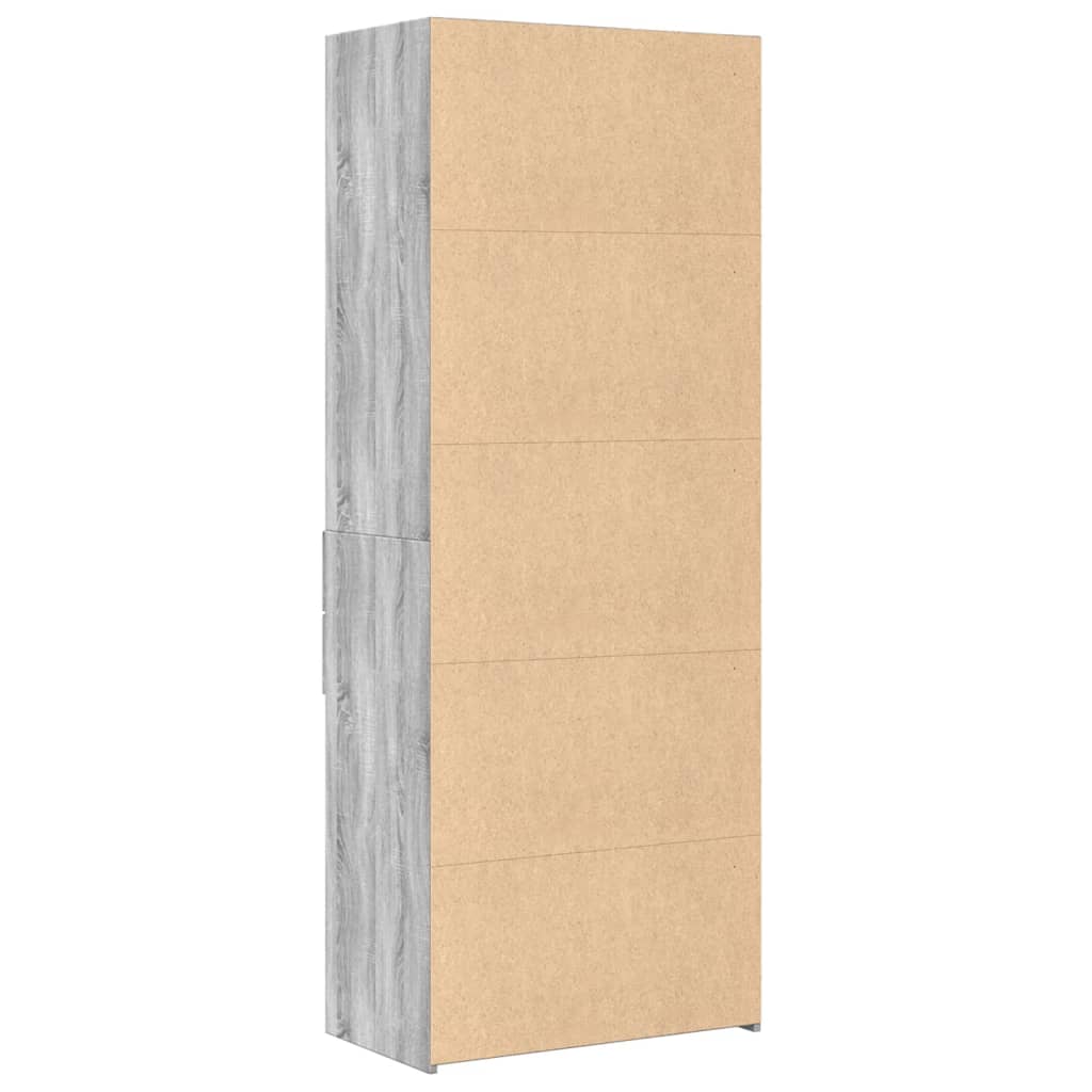 Buffet haut sonoma gris 70x42,5x185 cm bois d'ingénierie - XIOS