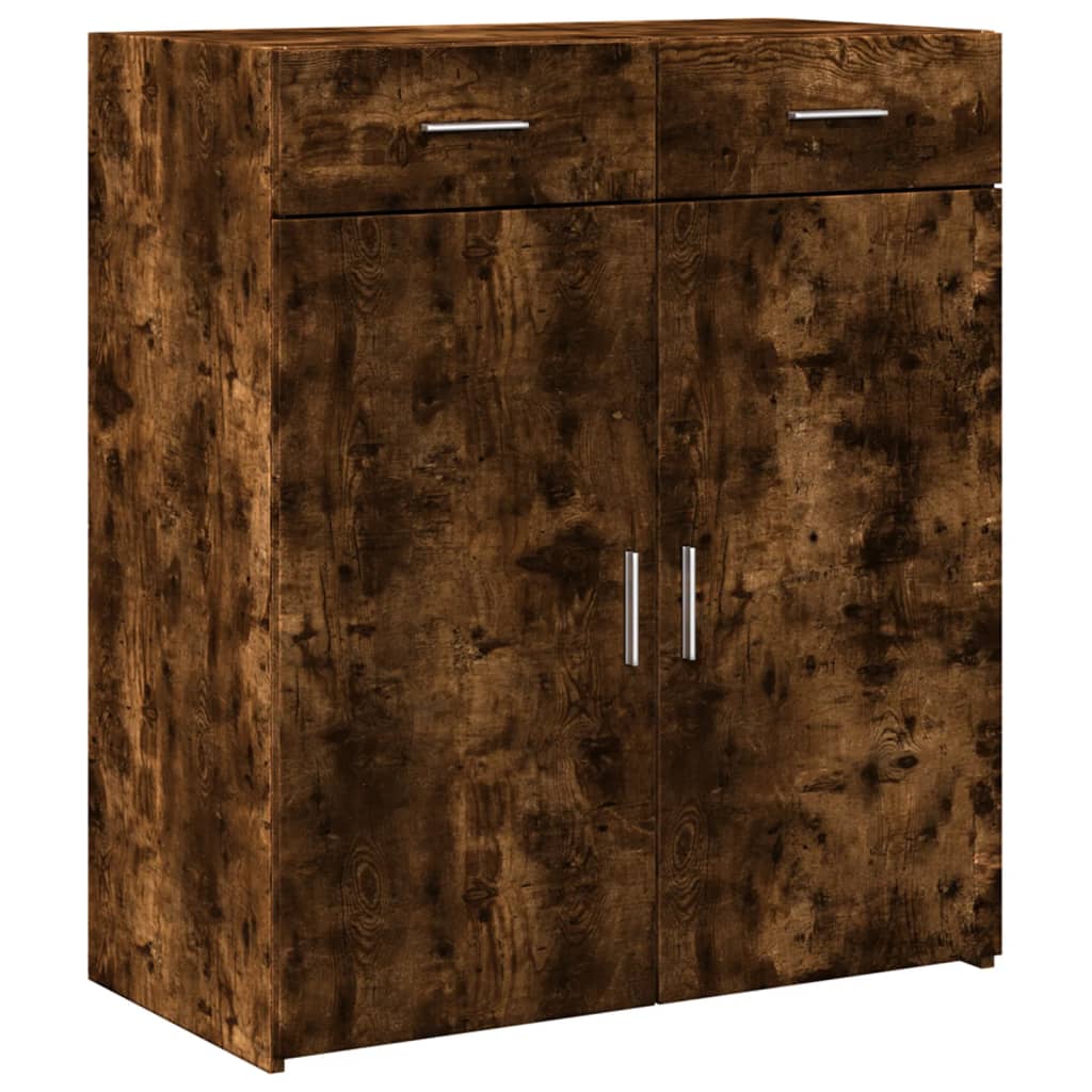 Buffet chêne fumé 80x42,5x93 cm bois d'ingénierie - XIOS