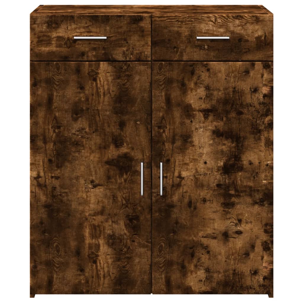 Buffet chêne fumé 80x42,5x93 cm bois d'ingénierie - XIOS