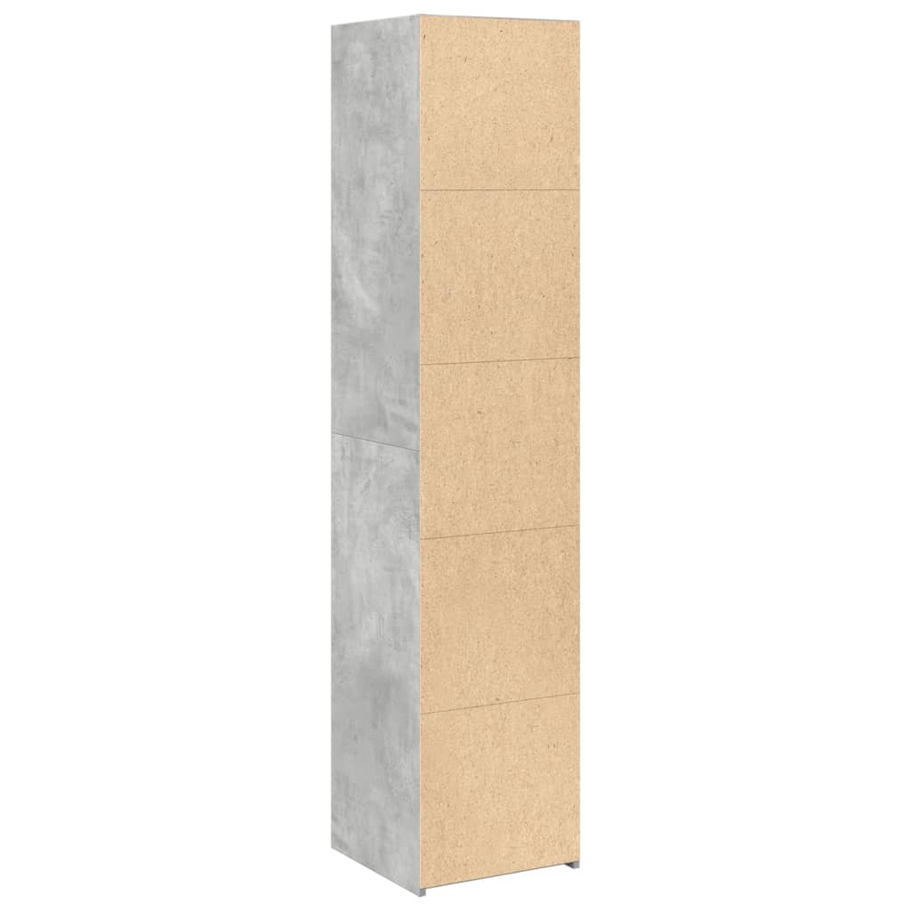 Buffet haut gris béton 40x41x185 cm bois d'ingénierie - XIOS