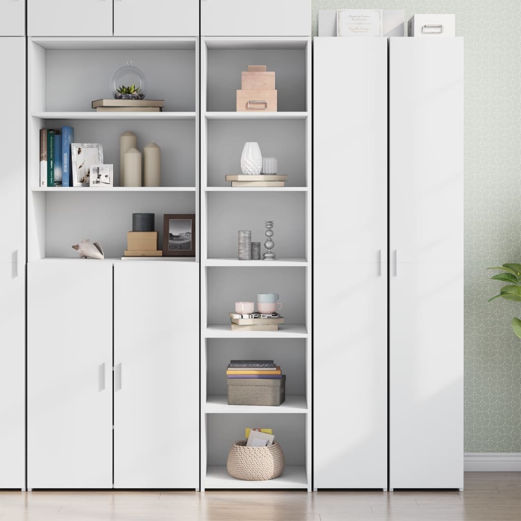 Buffet haut blanc 45x41x185 cm bois d'ingénierie - XIOS