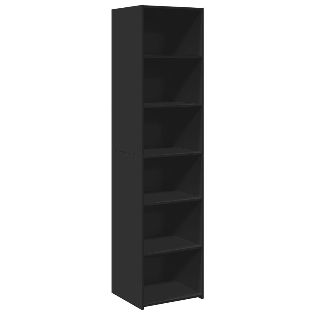Buffet haut noir 45x41x185 cm bois d'ingénierie - XIOS