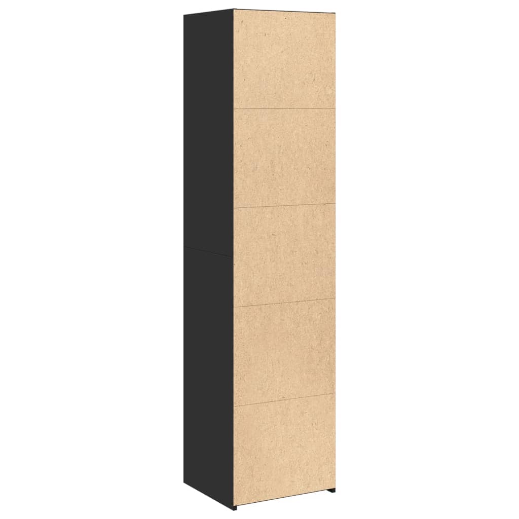 Buffet haut noir 45x41x185 cm bois d'ingénierie - XIOS