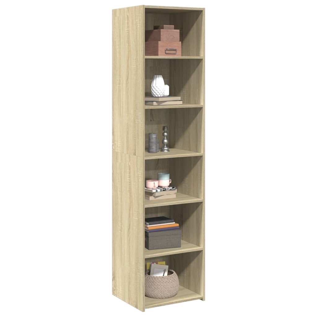 Buffet haut chêne sonoma 45x41x185 cm bois d'ingénierie - XIOS