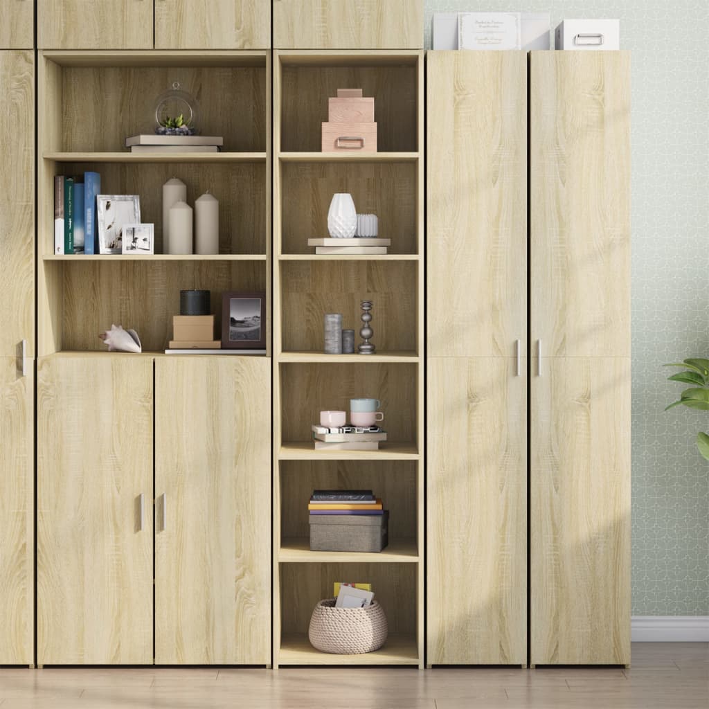 Buffet haut chêne sonoma 45x41x185 cm bois d'ingénierie - XIOS