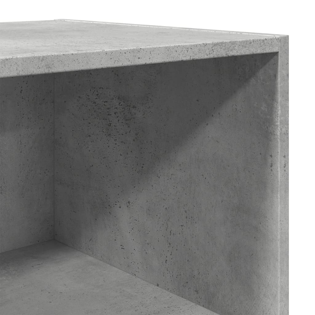 Buffet haut gris béton 45x41x185 cm bois d'ingénierie - XIOS