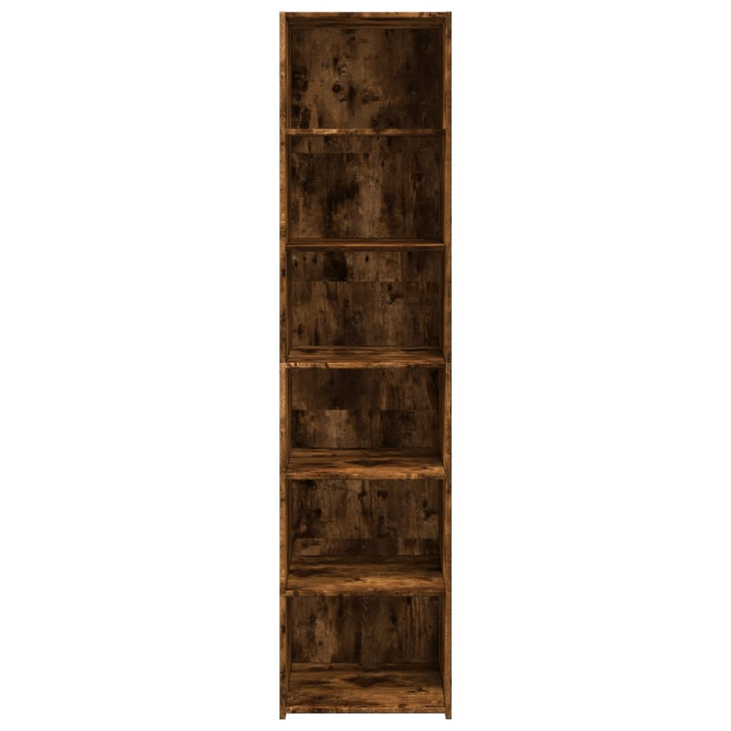 Buffet haut chêne fumé 45x41x185 cm bois d'ingénierie - XIOS