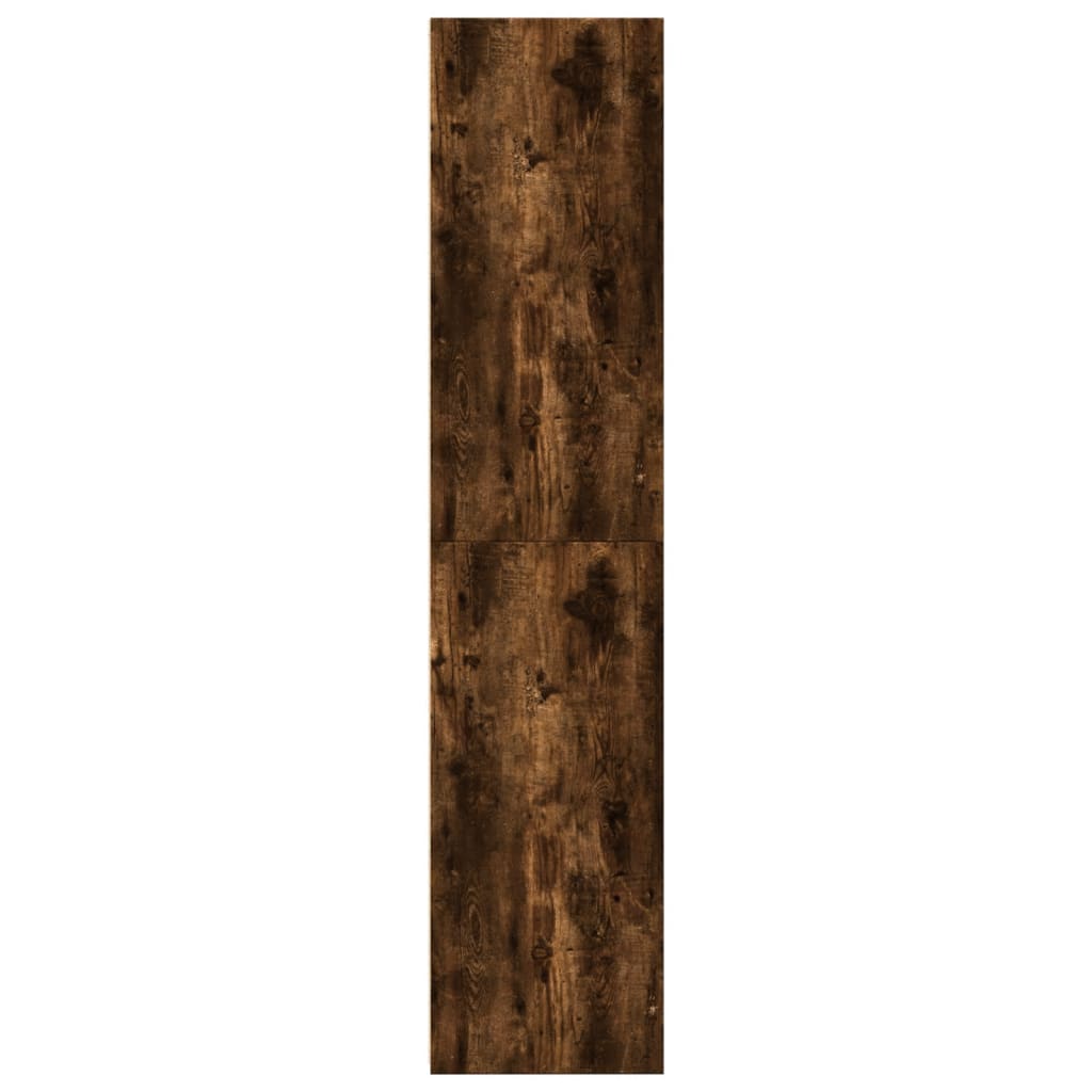 Buffet haut chêne fumé 45x41x185 cm bois d'ingénierie - XIOS