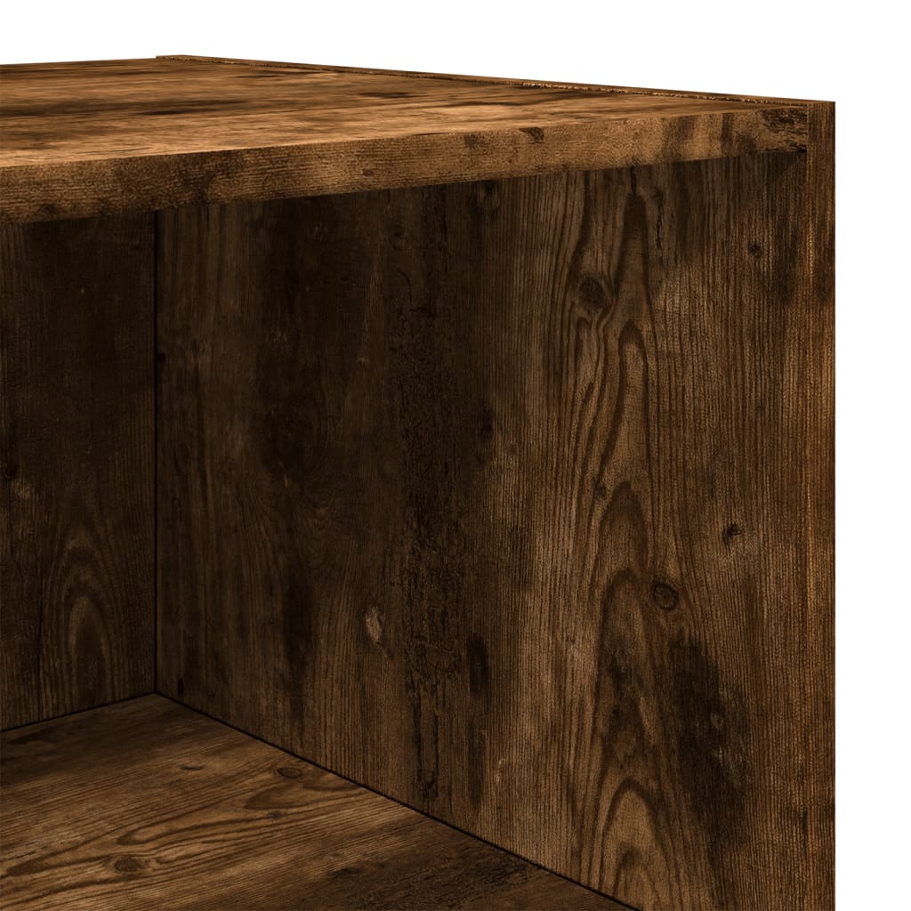 Buffet haut chêne fumé 45x41x185 cm bois d'ingénierie - XIOS