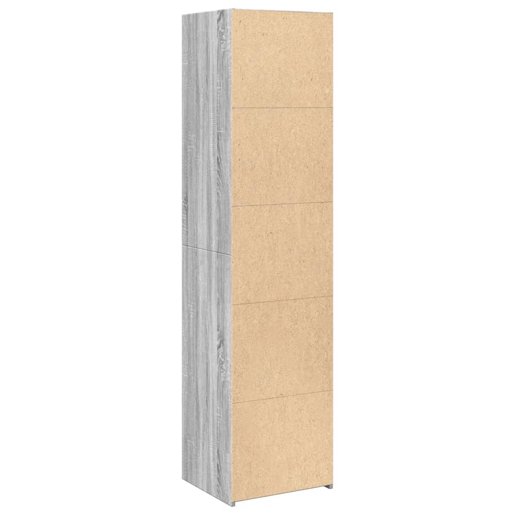 Buffet haut sonoma gris 45x41x185 cm bois d'ingénierie - XIOS