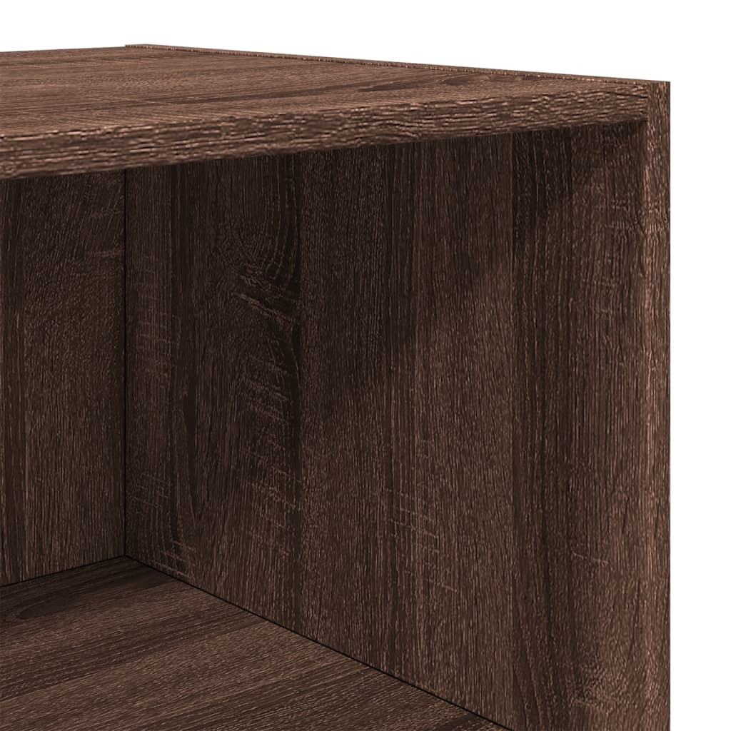 Buffet haut chêne marron 45x41x185 cm bois d'ingénierie - XIOS