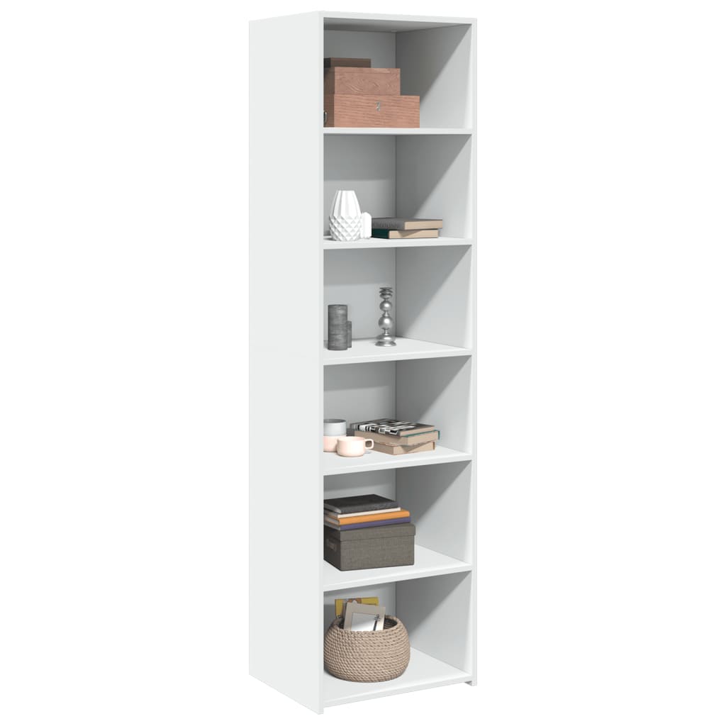 Buffet haut blanc 50x41x185 cm bois d'ingénierie - XIOS