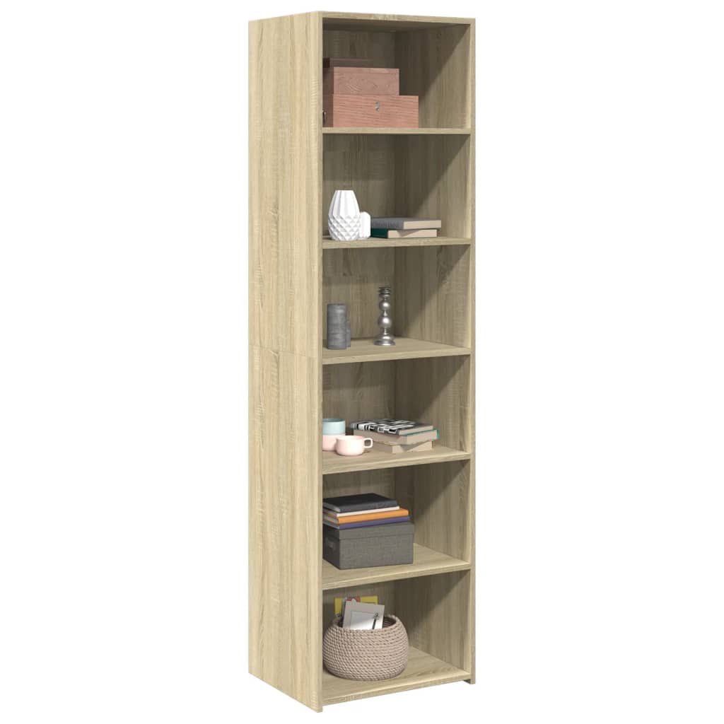 Buffet haut chêne sonoma 50x41x185 cm bois d'ingénierie - XIOS