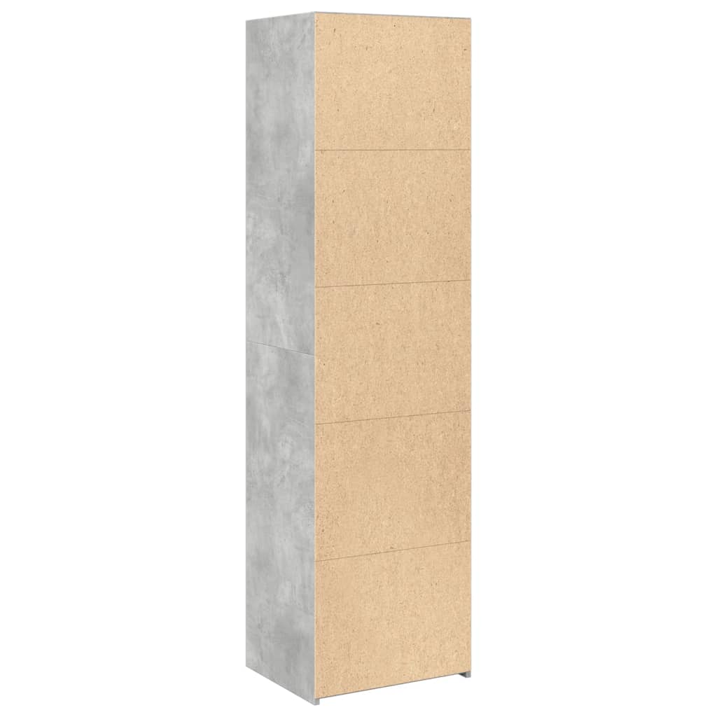 Buffet haut gris béton 50x41x185 cm bois d'ingénierie - XIOS