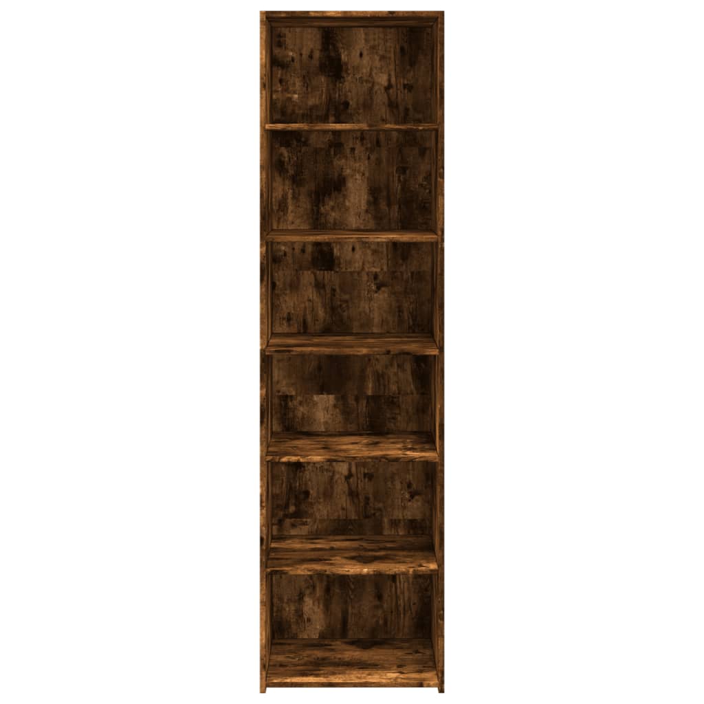 Buffet haut chêne fumé 50x41x185 cm bois d'ingénierie - XIOS