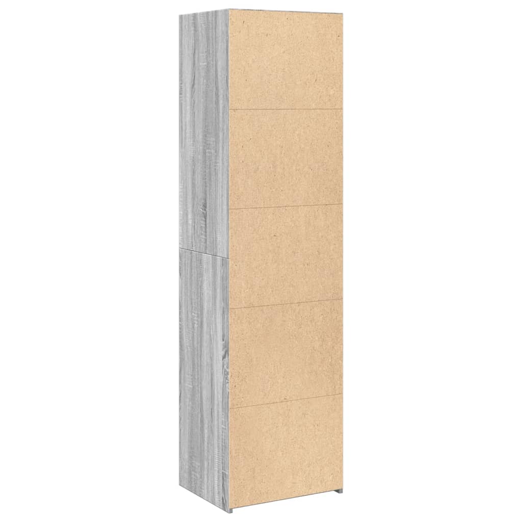 Buffet haut sonoma gris 50x41x185 cm bois d'ingénierie - XIOS