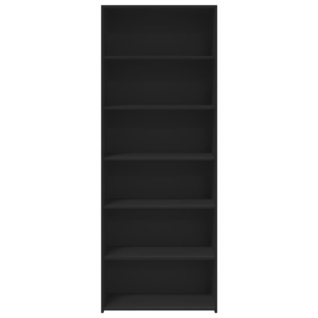 Buffet haut noir 70x41x185 cm bois d'ingénierie - XIOS
