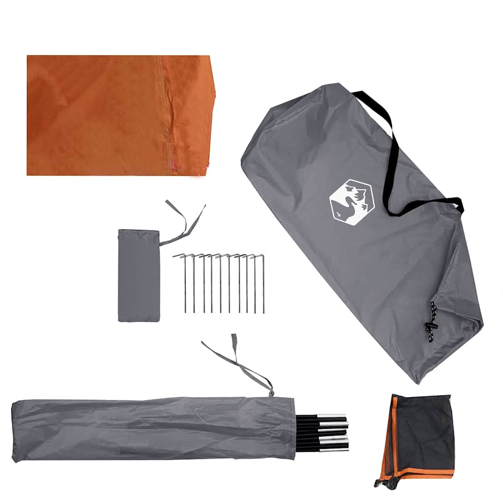 Brise-vent de camping gris et orange 510x153 cm imperméable Pare-vents vidaXL
