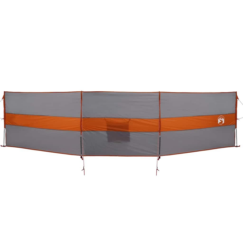 Brise-vent de camping gris et orange 490x123 cm imperméable Pare-vents vidaXL