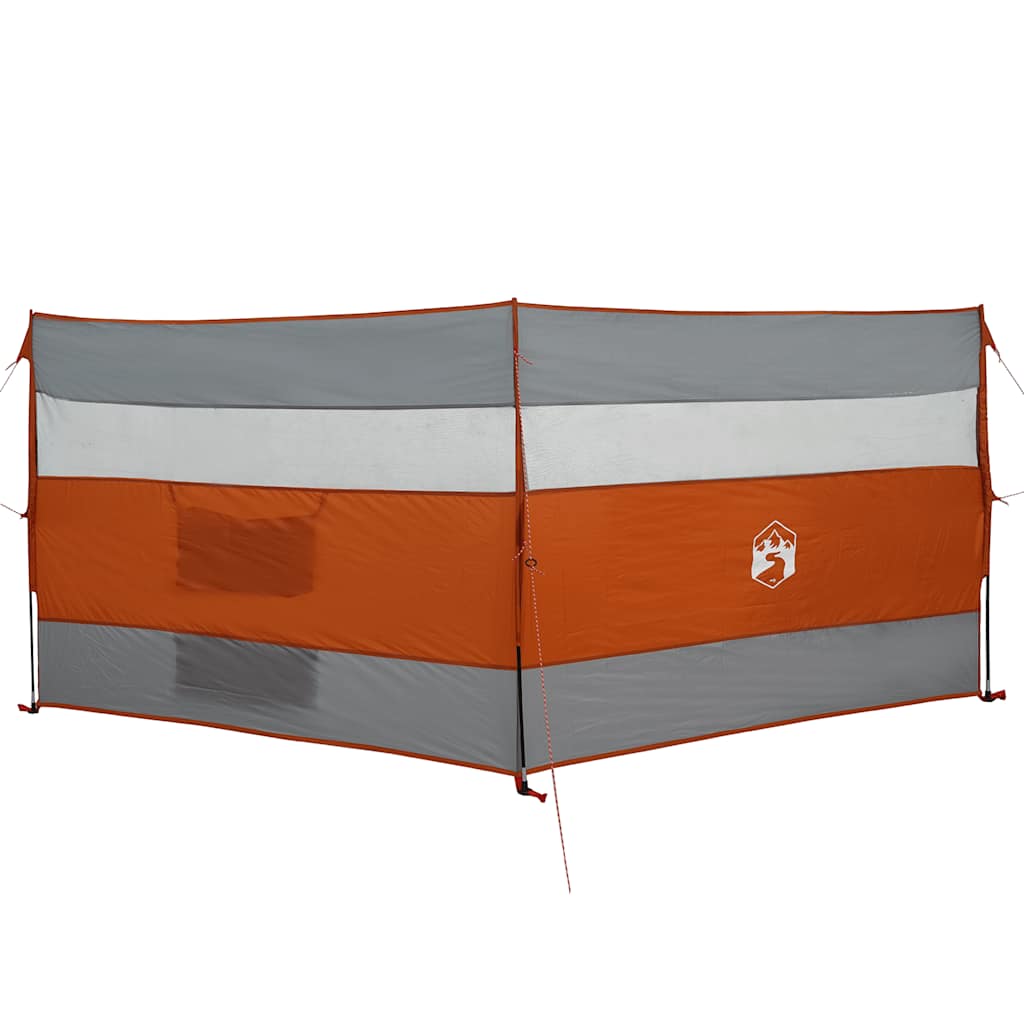 Brise-vent de camping gris et orange 340x130 cm imperméable Pare-vents vidaXL