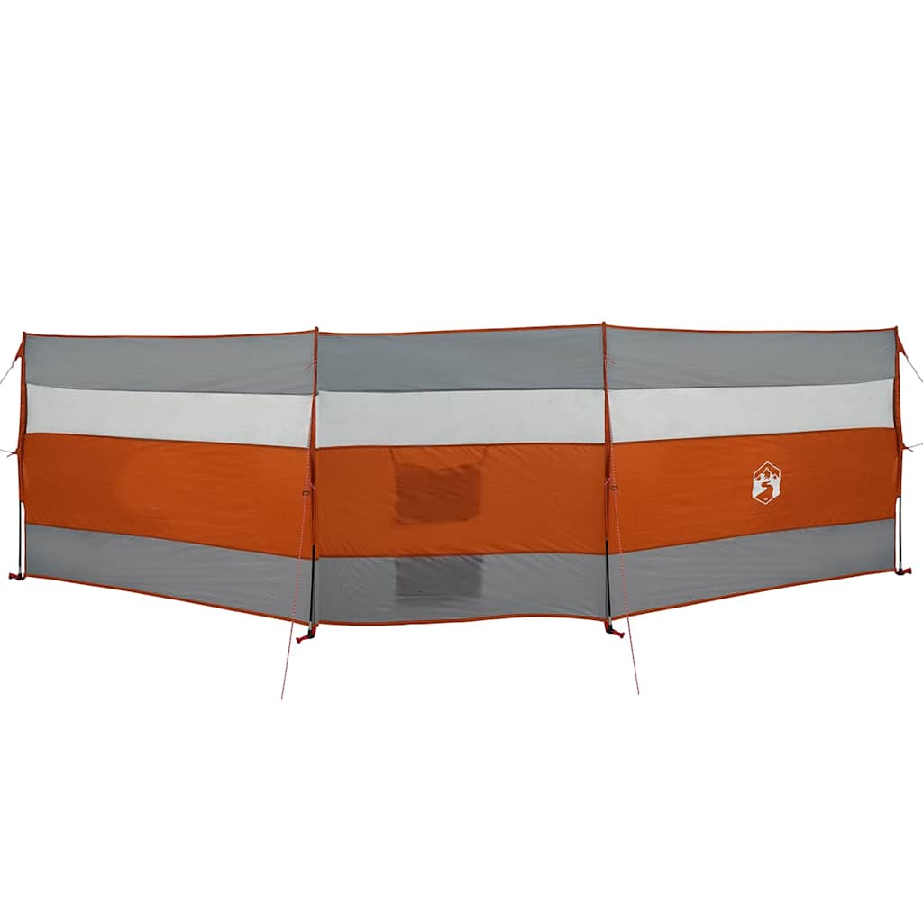 Brise-vent de camping gris et orange 508x130 cm imperméable Pare-vents vidaXL