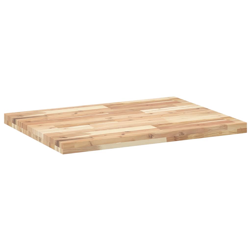 Dessus de table rectangulaire 80x60x4 cm bois massif d'acacia - XIOS