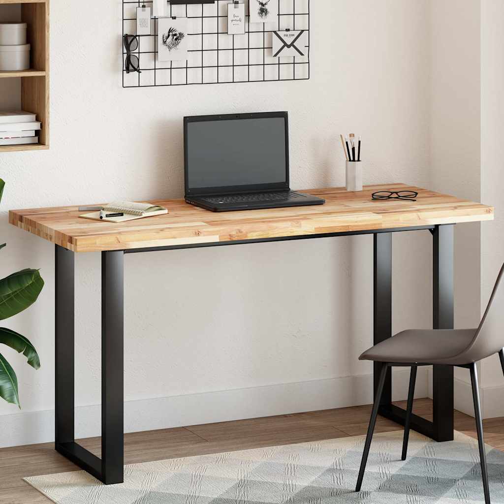 Dessus de table rectangulaire 140x60x4 cm bois massif d'acacia - XIOS